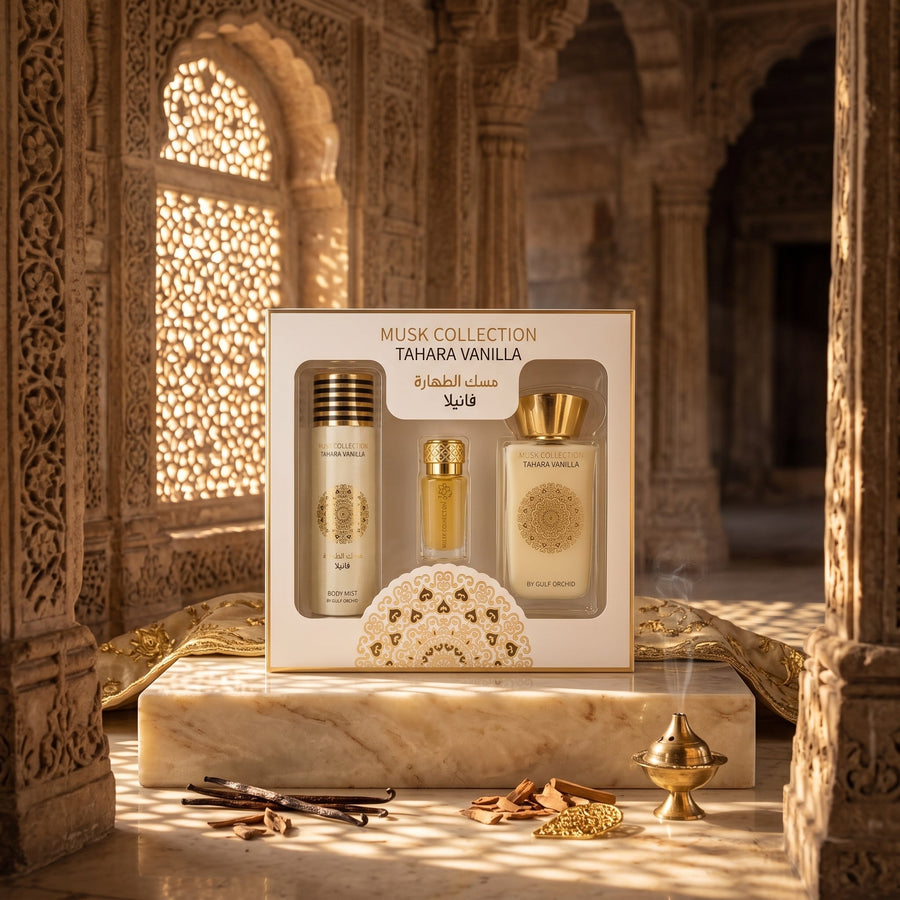 A Masterpiece of Powdery-Gourmand Elegance: Tahara Vanilla Luxury Gift Set by Gulf Orchid