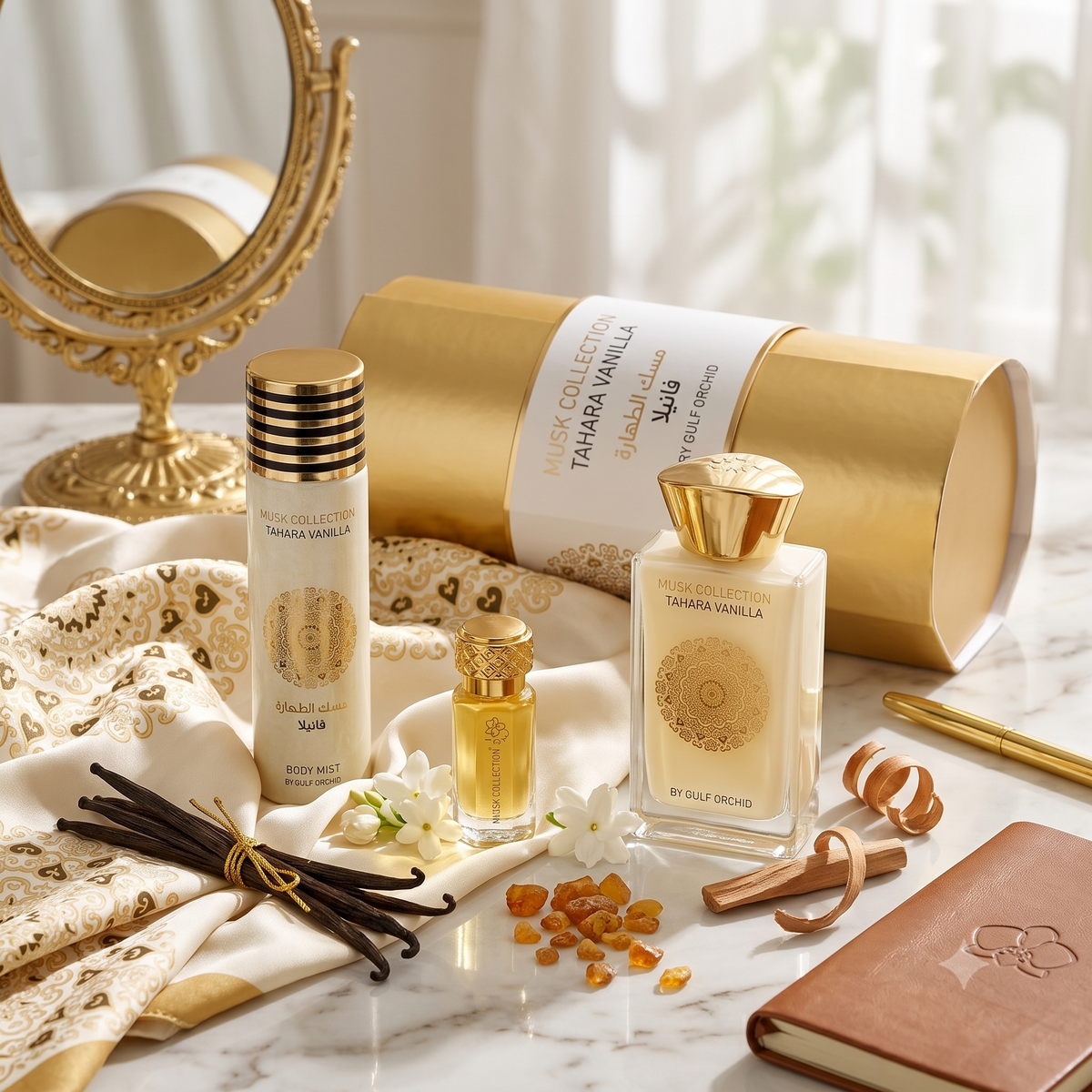 A Masterpiece of Comforting Indulgence: Tahara Vanilla Gift Set by Gulf Orchid