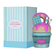 Lattafa Vanilla Freak Give Me Gourmand perfume with cupcake-shaped bottle and box, gourmand fragrance