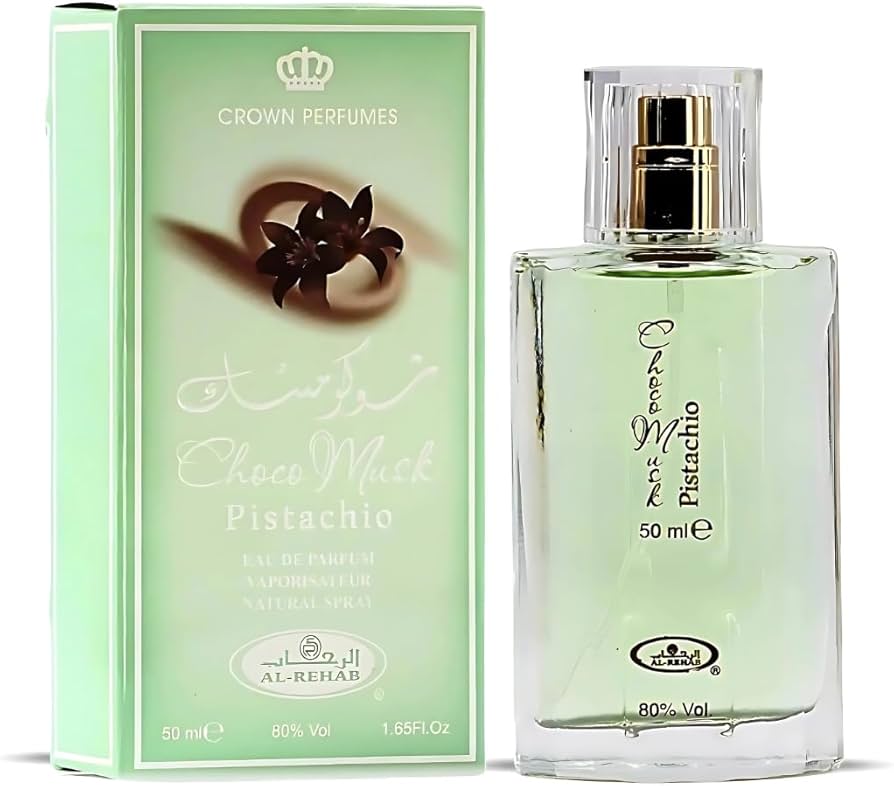 Chocomusk Pistachio by Al Rehab 50ml EDP Unisex – Chocolate, Pistachio & Vanilla