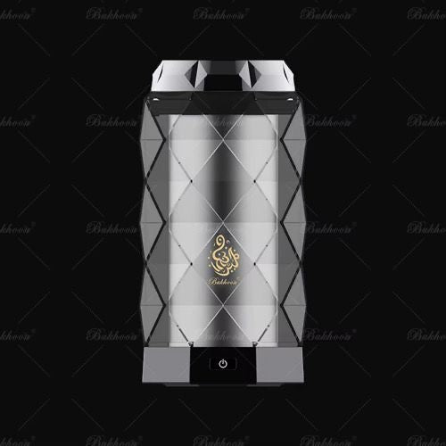 Modern Geometric Design portable Electric Bakhoor Burner inspired Black/Amber