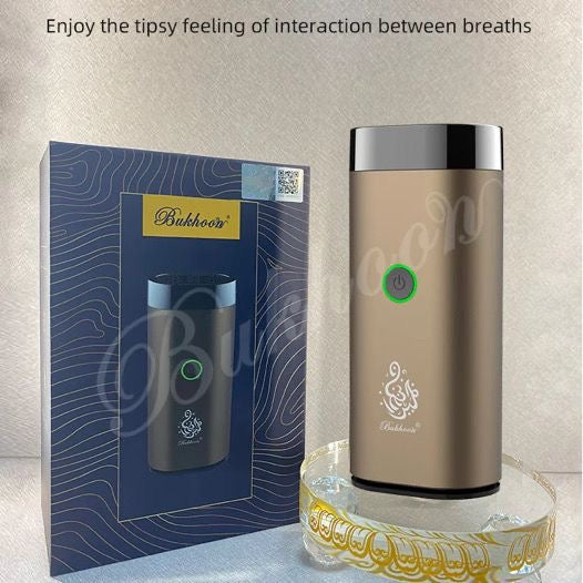 Portable Electric Rechargeable Bakhoor Burner in Gold and Black