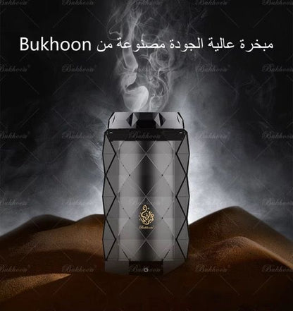 Modern Geometric Design portable Electric Bakhoor Burner inspired Black/Amber