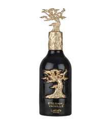 Lattafa Pride Eternal Vanille perfume bottle with gold tree design and black finish