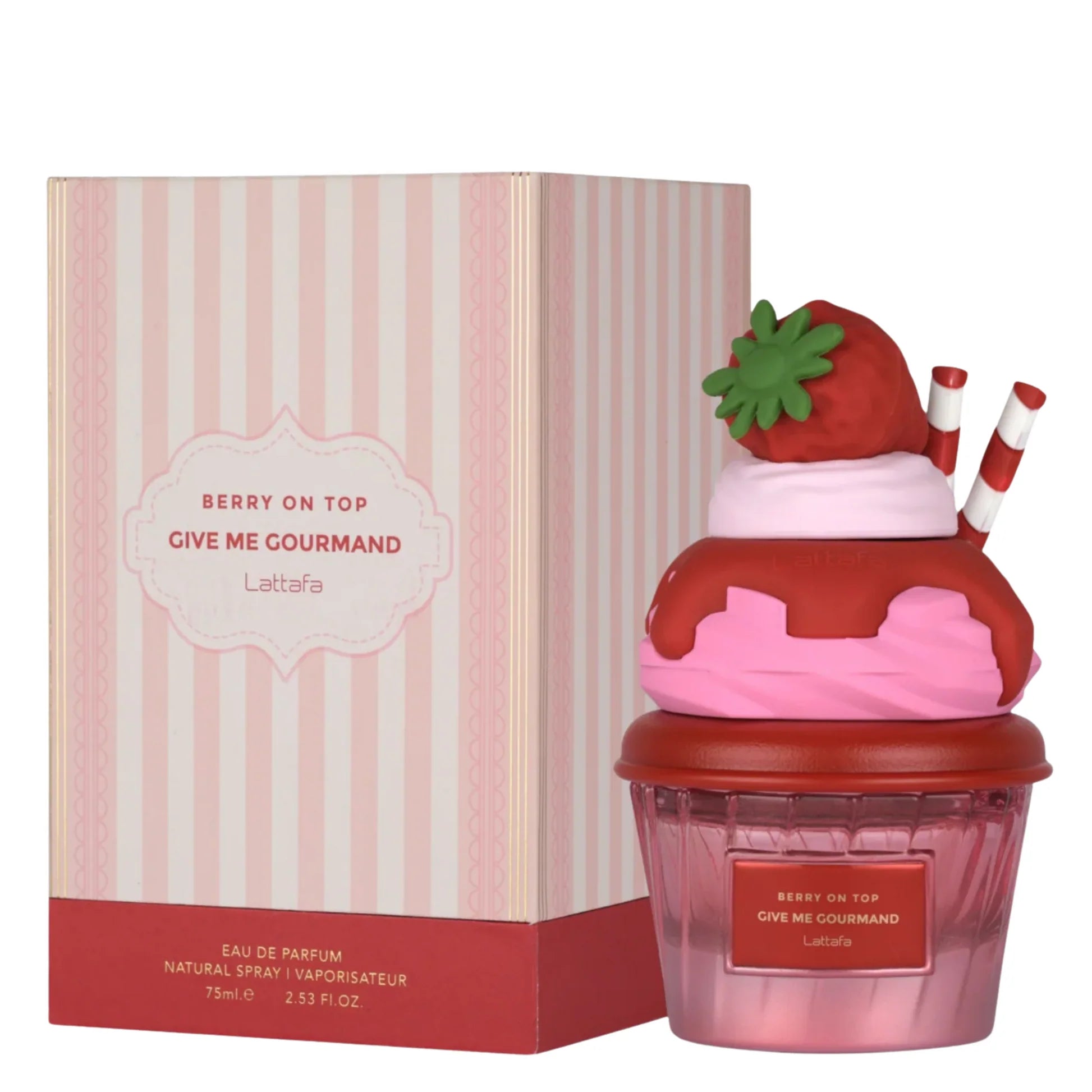 Give me Gourmand Berry On Top by Lattafa 75ml EDP for Women Strawberry Vanilla and Musk