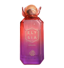 Elysia Elegance Arabian oud perfume bottle with pink and purple ombre design