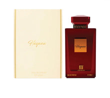 Hayana Eau de Parfum in elegant red bottle with matching cream packaging, 100ml Arabian oud fragrance