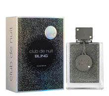 Club de Nuit Bling perfume bottle and holographic box, luxury Arabian oud fragrance