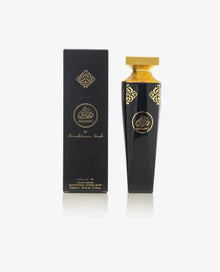Madawi Arabian oud perfume in black and gold bottle with matching box, luxury fragrance