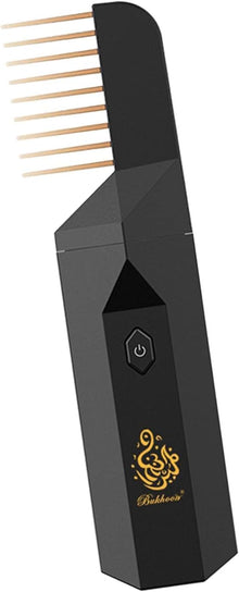 Electric Diffuser Fragrance with Hair Comb Portable Censer Incense Holder Electronic Incense Burner (Black))