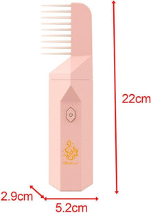 Electric Diffuser Fragrance with Hair Comb Portable Censer Incense Holder Electronic Incense Burner (Pink))