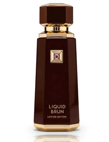 Liquid Brun limited edition Arabian oud perfume bottle with gold accents