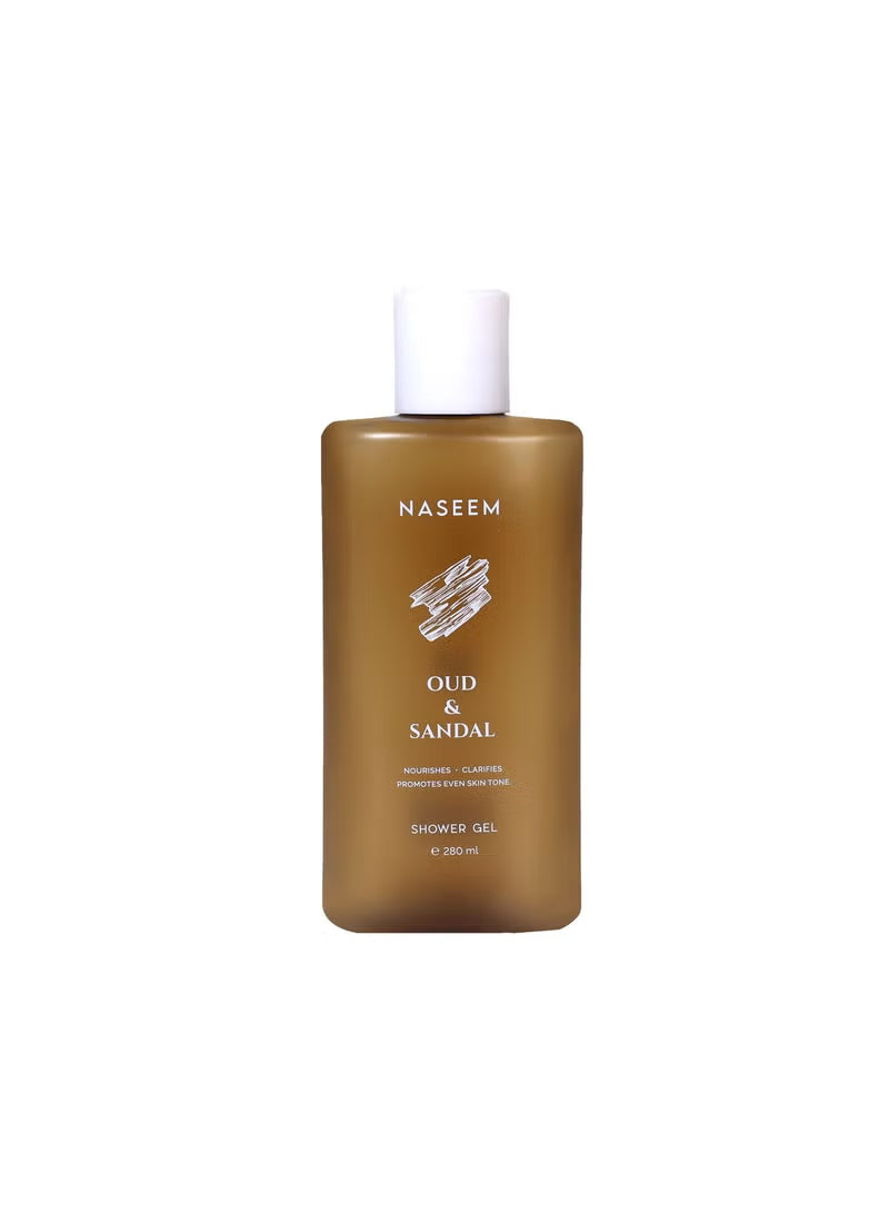 Oud and Sandal Shower Gel for Men & Women - 280ML by Naseem