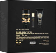 Asad Lattafa Gift Set for Men – 100ml Eau de Parfum + 12ml Travel Spray + 100ml Shower Gel | Long-Lasting Arabic Scent