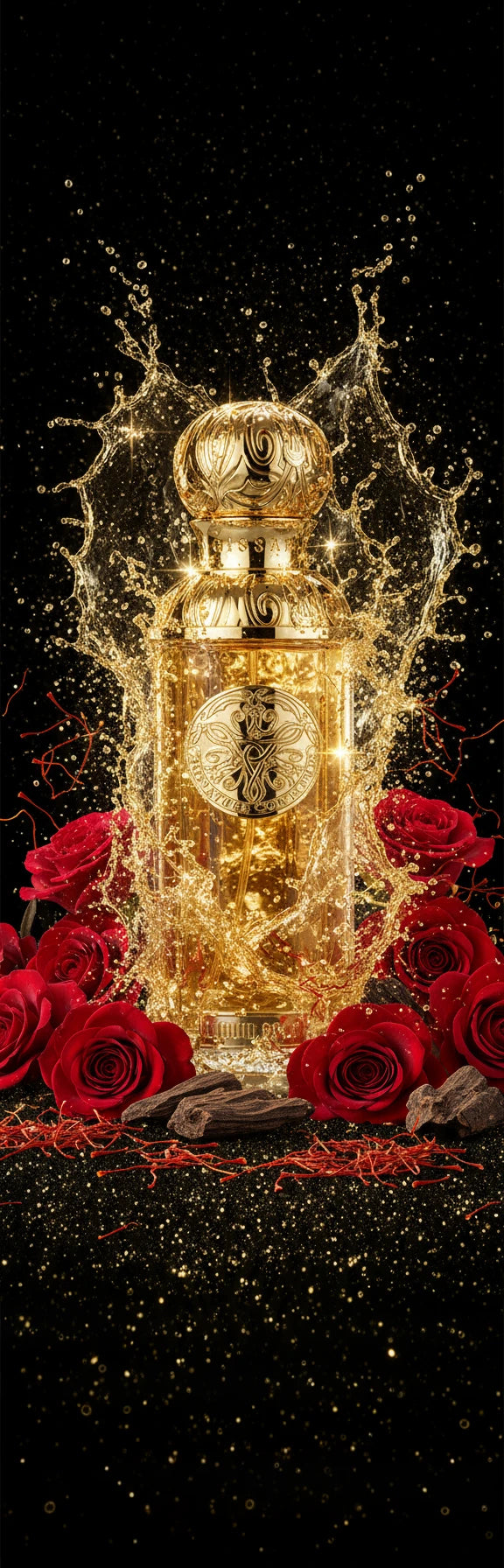 Gissah Liquid Gold 200ml EDP Unisex Perfume Saffron, Rose and Sandalwood