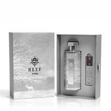 Reef Titan luxury Arabian oud perfume gift set in a silver decorative box
