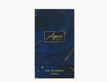 Aqua Oud perfume box, blue with gold accents, eau de parfum 90ml