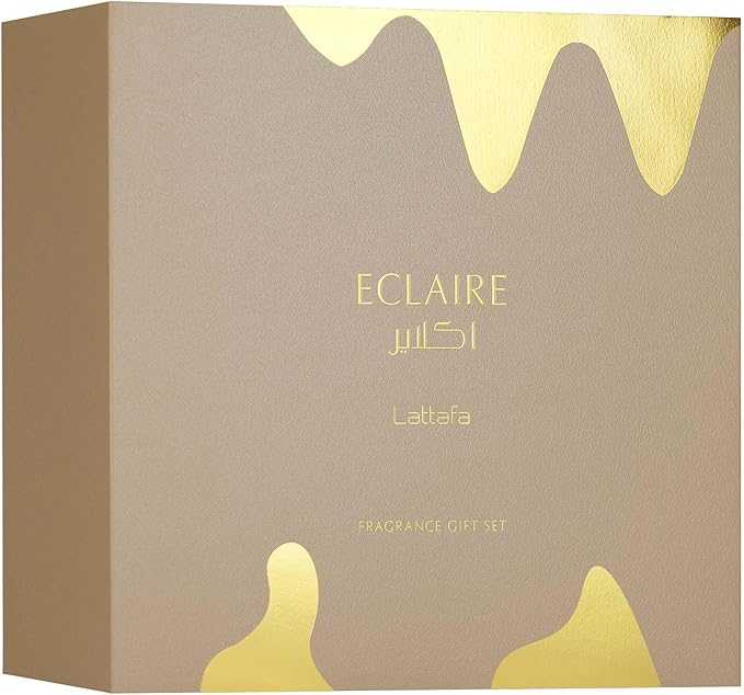 Lattafa Eclaire Gift Set – 100ml Eau de Parfum, 12ml Travel Spray & 50ml Hair Mist - Sweet Gourmand Vanilla, Caramel