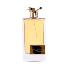 Elegant Arabian oud perfume bottle with gold cap and label reading 'Melody'