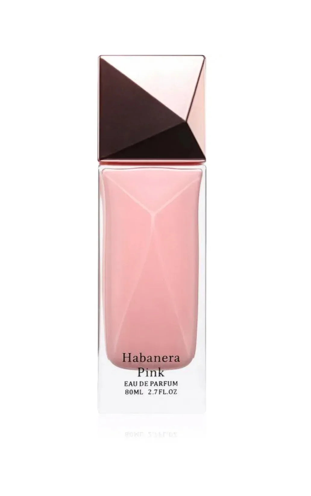 Habanera Pink 80ml eau de parfum bottle with geometric pink glass design