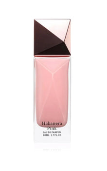 Habanera Pink 80ml eau de parfum bottle with geometric pink glass design