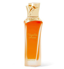 Vanilla Aura Arabian oud perfume in elegant gold-capped bottle, 100ml eau de parfum