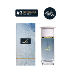 Kaaf 100ml Arabian oud perfume with box, viral on TikTok, top-selling fragrance.