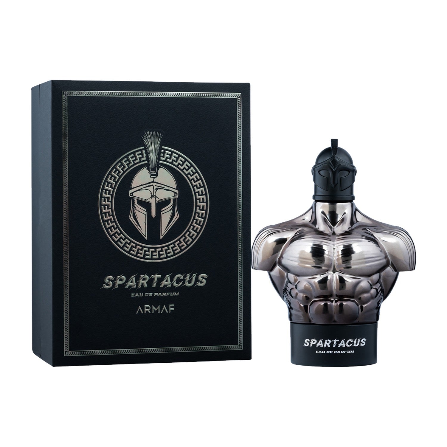 SPARTACUS perfume bottle and packaging on a white background