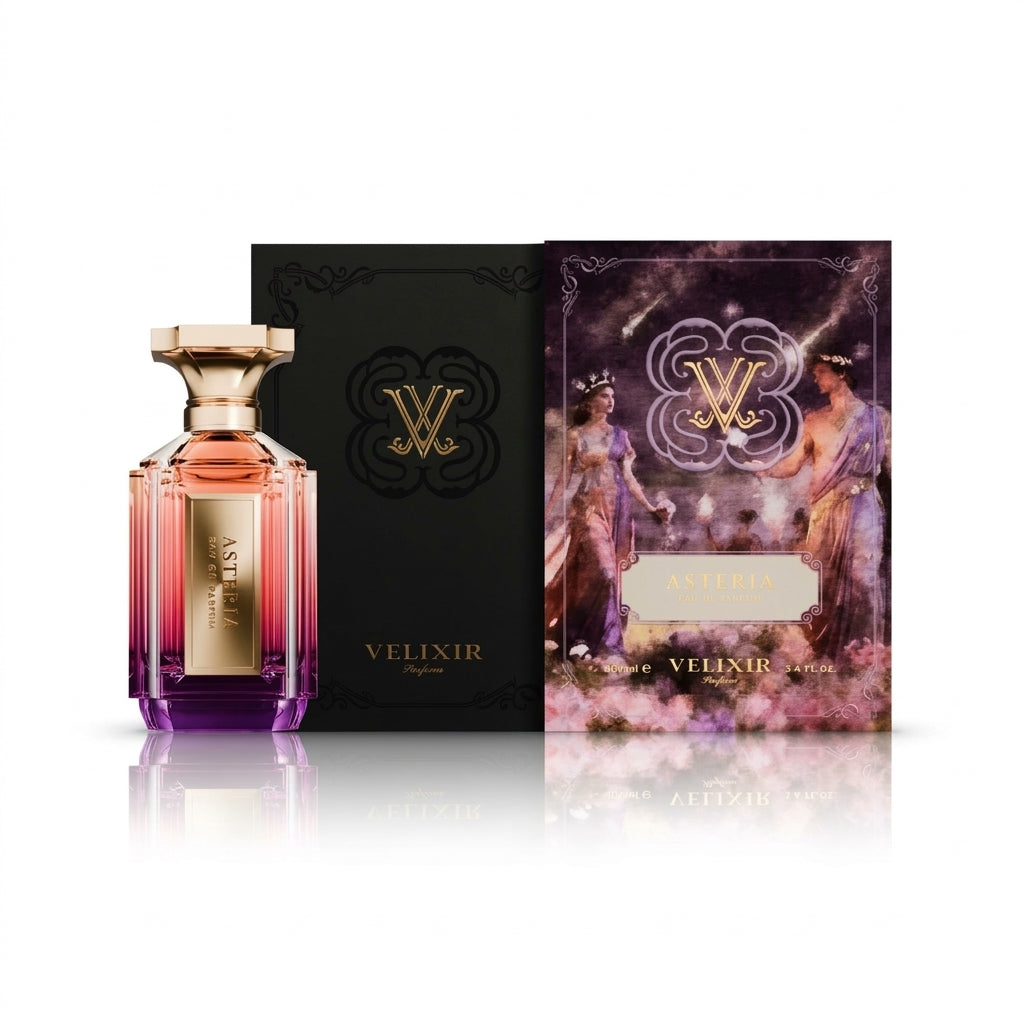 Velixir Asteria perfume bottle and box