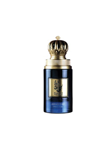 Arabiyat Prestige perfume bottle with gold crown cap, luxury Arabian oud fragrance