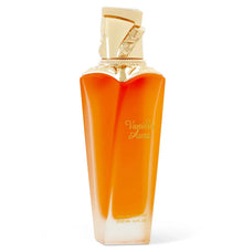 Vanilla Aura eau de parfum bottle with gold cap and amber fragrance, 100ml