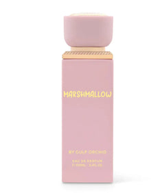Pink Marshmallow by Gulf Orchid eau de parfum 100ml bottle with gold accents.
