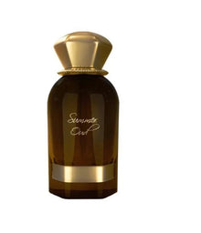 Summer Oud perfume bottle with gold cap and brown glass, Arabian fragrance product