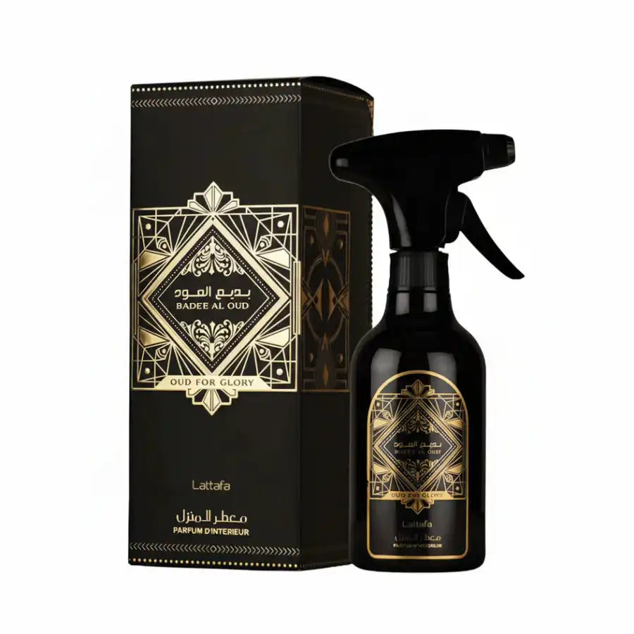 Badee Al Oud Room Spray By Lattafa 450ml - Oud for Glory Luxury Home Fragrance