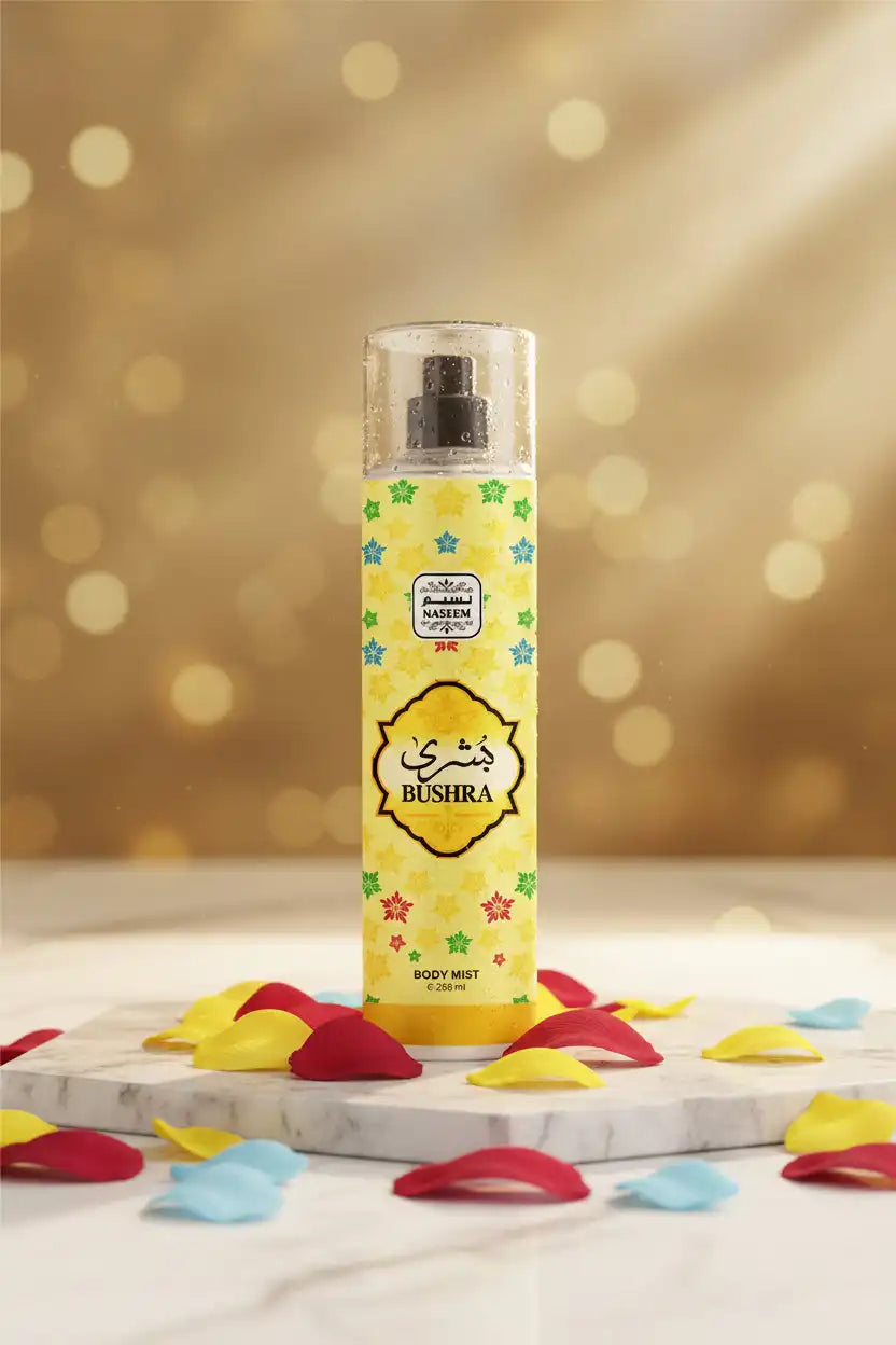 Bushra Body Mist 250 ML - Alcohol-Free Fragrance by Naseem