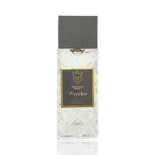 Luxury Arabian oud perfume Psycho by Bujairami in a clear, textured 100ml bottle