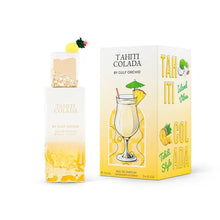 Tahiti Colada perfume bottle with tropical-themed packaging featuring a cocktail and pineapple design.