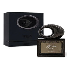 Maison Asrar Hikaya oud perfume bottle and box, luxury Arabian fragrance, 100ml