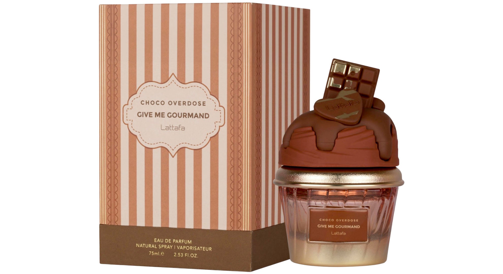Give Me Gourmand Choco Overdose By Lattafa Perfumes 75ml EDP for Women Chocolate Vanilla and Caramel