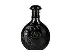 Black Nyla Suede Arabian oud perfume bottle with embossed floral design