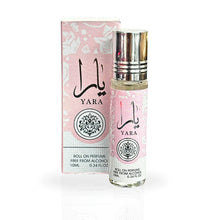 Yara roll on perfume 10ml with pink floral packaging, alcohol free Arabian fragrance
