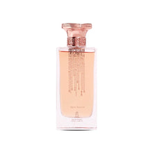 Elegant Mon Amour Arabian oud perfume bottle with gold accents and pink liquid