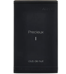 Black Armaf Club de Nuit Precieux I perfume box, luxury Arabian oud fragrance packaging