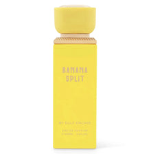 Banana Split by Gulf Orchid yellow perfume bottle, 100ml eau de parfum, upright on white background