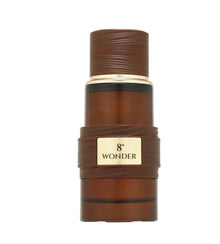 Brown 8th Wonder Arabian oud perfume bottle with gold label and textured cap