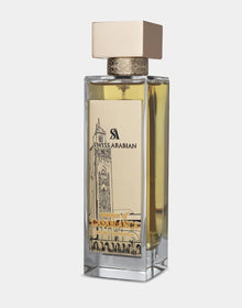Swiss Arabian Essence of Casablanca oud perfume in a clear rectangular bottle with gold cap