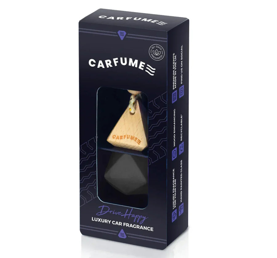 Carfume Matte Black Premium Car Freshener Hanger - Sleek Modern Design