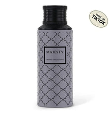 Majesty Royal Collection Arabian oud perfume bottle with geometric pattern, viral on TikTok