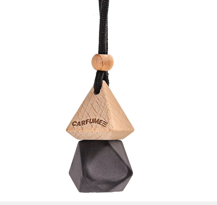 Carfume Matte Black Premium Car Freshener Hanger - Sleek Modern Design