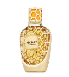 Nectare extradose Arabian oud perfume bottle with honeycomb design and gold accents.